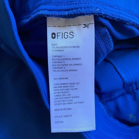 Figs Scrubs Women XS Set Top and Cargo Pants Blue Medical - Picture 12 of 15